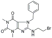 7-BENZYL-8-[(2-BROMOETHYL)AMINO]-1,3-DIMETHYL-2,3,6,7-TETRAHYDRO-1H-PURINE-2,6-DIONE Struktur