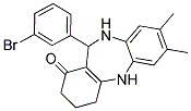 11-(3-BROMOPHENYL)-7,8-DIMETHYL-2,3,4,5,10,11-HEXAHYDRO-1H-DIBENZO[B,E][1,4]DIAZEPIN-1-ONE Struktur