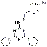 4-BROMOBENZALDEHYDE (4,6-DIPYRROLIDIN-1-YL-1,3,5-TRIAZIN-2-YL)HYDRAZONE Struktur