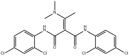 N1,N3-BIS(2,4-DICHLOROPHENYL)-2-[1-(DIMETHYLAMINO)ETHYLIDENE]MALONAMIDE Struktur