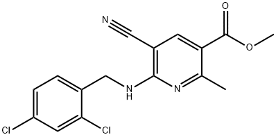 METHYL 5-CYANO-6-[(2,4-DICHLOROBENZYL)AMINO]-2-METHYLNICOTINATE Struktur