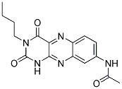 N-(3-BUTYL-2,4-DIOXO-1,2,3,4-TETRAHYDROBENZO[G]PTERIDIN-8-YL)ACETAMIDE Struktur