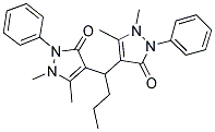 4,4'-(BUTANE-1,1-DIYL)BIS(1,5-DIMETHYL-2-PHENYL-1,2-DIHYDROPYRAZOL-3-ONE) Struktur