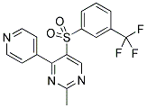 2-METHYL-4-(PYRIDIN-4-YL)-5-[3-(TRIFLUOROMETHYL)BENZENESULPHONYL]PYRIMIDINE Struktur