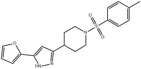 4-[5-(2-FURYL)-1H-PYRAZOL-3-YL]-1-[(4-METHYLPHENYL)SULFONYL]PIPERIDINE Struktur