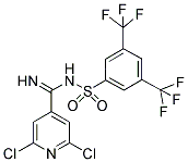 N1-[(2,6-DICHLORO-4-PYRIDYL)(IMINO)METHYL]-3,5-DI(TRIFLUOROMETHYL)BENZENE-1-SULFONAMIDE Struktur