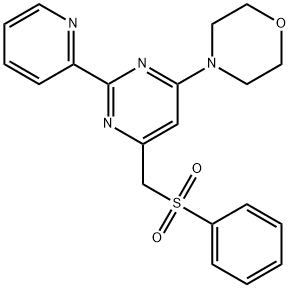 4-[6-[(PHENYLSULFONYL)METHYL]-2-(2-PYRIDINYL)-4-PYRIMIDINYL]MORPHOLINE Struktur