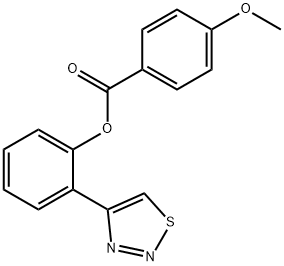 2-(1,2,3-THIADIAZOL-4-YL)PHENYL 4-METHOXYBENZENECARBOXYLATE Struktur