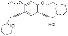 1,1'-(3,3'-(4,6-DIPROPOXY-1,3-PHENYLENE)BIS(PROP-2-YNE-3,1-DIYL))DIPIPERIDINE DIHYDROCHLORIDE Struktur