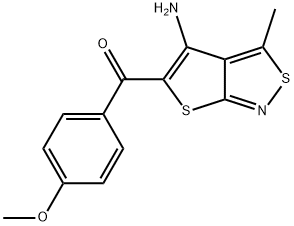 (4-AMINO-3-METHYLTHIENO[2,3-C]ISOTHIAZOL-5-YL)(4-METHOXYPHENYL)METHANONE Struktur