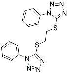 1-PHENYL-5-((2-[(1-PHENYL-1H-TETRAZOL-5-YL)THIO]ETHYL)THIO)-1H-TETRAZOLE Struktur