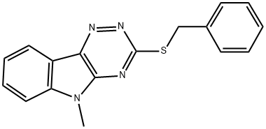 5-METHYL-3-(PHENYLMETHYLTHIO)-1,2,4-TRIAZINO[5,6-B]INDOLE Struktur