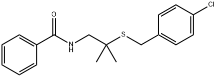 N-(2-[(4-CHLOROBENZYL)SULFANYL]-2-METHYLPROPYL)BENZENECARBOXAMIDE Struktur