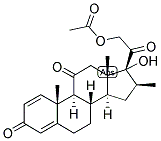 1,4-PREGNADIEN-16-BETA-METHYL-17,21-DIOL-3,11,20-TRIONE 21-ACETATE Struktur