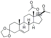 5-PREGNEN-17-OL-3,20-DIONE 17-ACETATE 3-ETHYLENEKETAL Struktur