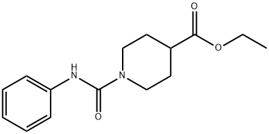 1-PHENYLCARBAMOYL-PIPERIDINE-4-CARBOXYLIC ACID ETHYL ESTER Struktur