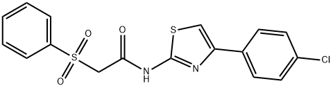 N-[4-(4-CHLOROPHENYL)-1,3-THIAZOL-2-YL]-2-(PHENYLSULFONYL)ACETAMIDE Struktur