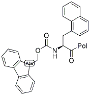 FMOC-1-NAL-P-ALKOXYBENZYL ALCOHOL RESIN Struktur