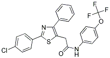 2-[2-(4-CHLOROPHENYL)-4-PHENYL-1,3-THIAZOL-5-YL]-N-[4-(TRIFLUOROMETHOXY)PHENYL]ACETAMIDE Struktur