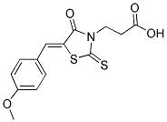 3-[5-(4-METHOXY-BENZYLIDENE)-4-OXO-2-THIOXO-THIAZOLIDIN-3-YL]-PROPIONIC ACID Struktur