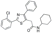 2-[2-(2-CHLOROPHENYL)-4-PHENYL-1,3-THIAZOL-5-YL]-N-CYCLOHEXYLACETAMIDE Struktur