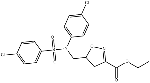 ETHYL 5-((4-CHLORO[(4-CHLOROPHENYL)SULFONYL]ANILINO)METHYL)-4,5-DIHYDRO-3-ISOXAZOLECARBOXYLATE Struktur