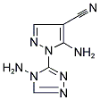 5-AMINO-1-(4-AMINO-4H-1,2,4-TRIAZOL-3-YL)-1H-PYRAZOLE-4-CARBONITRILE Struktur