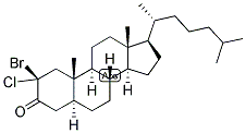 5-ALPHA-CHOLESTAN-2-BETA-BROMO-2-ALPHA-CHLORO-3-ONE Struktur