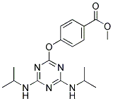 METHYL 4-{[4,6-BIS(ISOPROPYLAMINO)-1,3,5-TRIAZIN-2-YL]OXY}BENZOATE Struktur