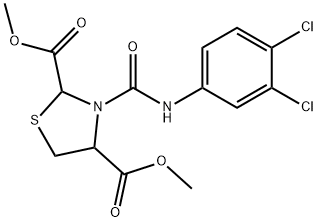 DIMETHYL 3-[(3,4-DICHLOROANILINO)CARBONYL]-1,3-THIAZOLANE-2,4-DICARBOXYLATE Struktur