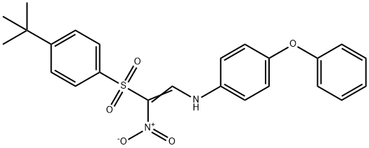 1-((4-(TERT-BUTYL)PHENYL)SULFONYL)-1-NITRO-2-((4-PHENOXYPHENYL)AMINO)ETHENE Struktur