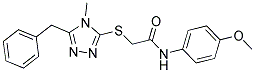 2-[(5-BENZYL-4-METHYL-4H-1,2,4-TRIAZOL-3-YL)SULFANYL]-N-(4-METHOXYPHENYL)ACETAMIDE Struktur