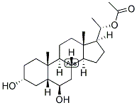 5-BETA-PREGNAN-3-ALPHA, 6-BETA, 20-ALPHA-TRIOL 20-ACETATE Struktur