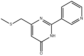 6-[(METHYLSULFANYL)METHYL]-2-(3-PYRIDINYL)-4-PYRIMIDINOL Struktur