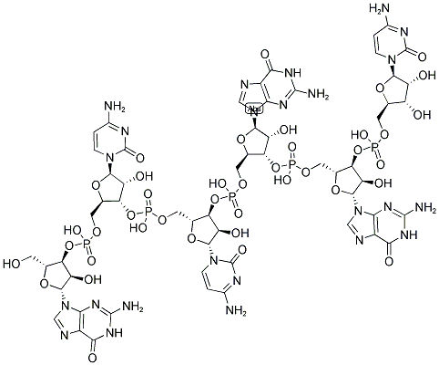 GCCGGC, 5'-NON-PHOSPHORYLATED Struktur