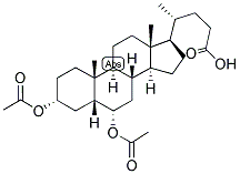 5-BETA-CHOLANIC ACID-3-ALPHA, 6-ALPHA-DIOL DIACETATE Struktur