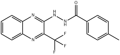 4-METHYL-N'-[3-(TRIFLUOROMETHYL)-2-QUINOXALINYL]BENZENECARBOHYDRAZIDE Struktur