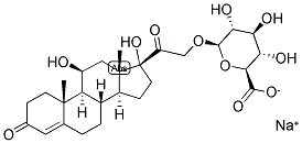 4-PREGNEN-11-BETA, 17,21-TRIOL-3,20-DIONE 21-GLUCOSIDURONATE, SODIUM SALT Struktur