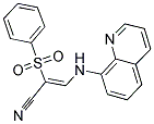 2-(PHENYLSULFONYL)-3-(8-QUINOLYLAMINO)PROP-2-ENENITRILE Struktur