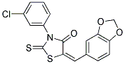 (5E)-5-(1,3-BENZODIOXOL-5-YLMETHYLENE)-3-(3-CHLOROPHENYL)-2-THIOXO-1,3-THIAZOLIDIN-4-ONE Struktur