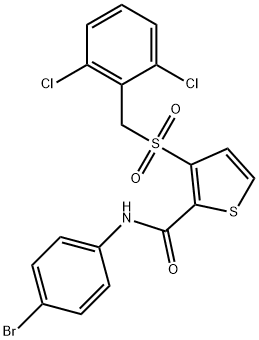 N-(4-BROMOPHENYL)-3-[(2,6-DICHLOROBENZYL)SULFONYL]-2-THIOPHENECARBOXAMIDE Struktur