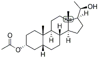 5-BETA-PREGNAN-3-ALPHA, 20-BETA-DIOL 3-ACETATE Struktur