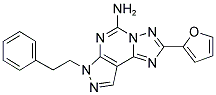 2-(2-FURANYL)-7-(2-PHENYLETHYL)-7H-PYRAZOLO[4,3-E][1,2,4]TRIAZOLO[1,5-C]PYRIMIDIN-5-AMINE Struktur