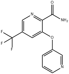 3-(3-PYRIDINYLOXY)-5-(TRIFLUOROMETHYL)-2-PYRIDINECARBOXAMIDE Struktur