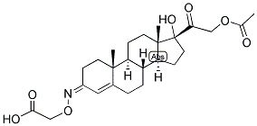 4-PREGNEN-17,21-DIOL-3,20-DIONE 21-ACETATE 3-O-CARBOXYMETHYLOXIME Struktur