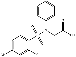 2-([(2,4-DICHLOROPHENYL)SULFONYL]ANILINO)ACETIC ACID Struktur