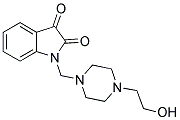 1-[4-(2-HYDROXY-ETHYL)-PIPERAZIN-1-YLMETHYL]-1H-INDOLE-2,3-DIONE Struktur