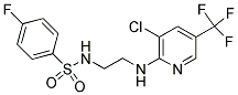 N-(2-([3-CHLORO-5-(TRIFLUOROMETHYL)-2-PYRIDINYL]AMINO)ETHYL)-4-FLUOROBENZENESULFONAMIDE Struktur