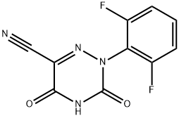 2-(2,6-DIFLUOROPHENYL)-3,5-DIOXO-2,3,4,5-TETRAHYDRO-1,2,4-TRIAZINE-6-CARBONITRILE Struktur