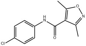 N-(4-CHLOROPHENYL)-3,5-DIMETHYL-4-ISOXAZOLECARBOXAMIDE Struktur